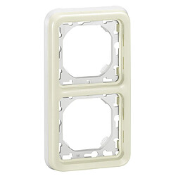 Legrand plaque d'encastrement plexo 2 postes vertical blanc (composable)