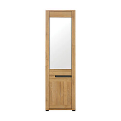 Dansmamaison Armoire 2 portes Miroir Chêne/Gris - CRACOVIE