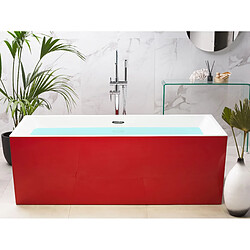 Beliani Baignoire îlot rouge 170 x 81 cm RIOS