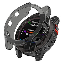 Coque en TPU transparent, transparent noir pour votre Garmin Fenix 7X/7X Solar