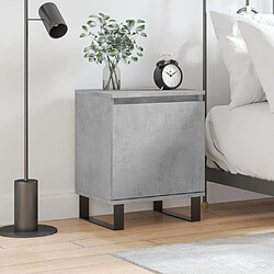 Maison Chic Table de chevet,Table de nuit,Table d'appoint pour salon gris béton 40x30x50 cm bois d'ingénierie -MN58525