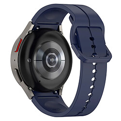 20MM Bracelet de montre en silicone Accessoires de remplacement compatible Samsung Watch5/Watch5 Pro - Bleu nuit pas cher