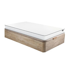 Vente-Unique Ensemble 90 x 190 cm sommier coffre naturel clair + matelas mousse ép.12cm - ASTYANAX II de YSMÉE