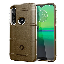 Wewoo Coque Souple Pour Moto G8 Play Housse TPU antichoc à couverture totale Marron