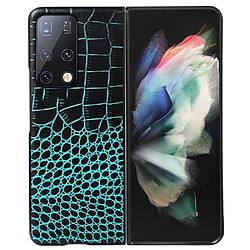 Coque en TPU + cuir véritable texture croco vert pour votre Huawei Mate X2