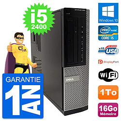 PC Dell OptiPlex 990 DT Intel i5-2400 RAM 16Go Disque Dur 1To Windows 10 Wifi - Occasion