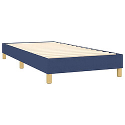 Avis vidaXL Cadre de lit sans matelas bleu 90x190 cm tissu