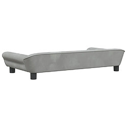 Acheter vidaXL Lit pour chien gris clair 100x50x21 cm velours