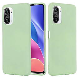 Coque en silicone souple avec sangle vert pour votre Xiaomi Redmi K40/K40 Pro/K40 Pro+/Poco F3/Mi 11i