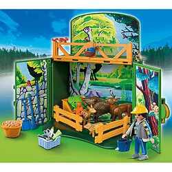 Playmobil® Coffre ""Enclos des animaux de la forêt avec soigneur"" - 6158