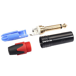 Avis Prise jack stéréo 6,35 mm pour soudure audio bricolage pour microphone guitare rouge