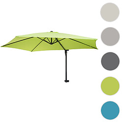 Mendler Parasol mural Casoria, parasol déporté pour le balcon, 3m, inclinable ~ vert limon