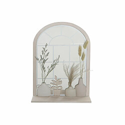 Miroir mural DKD Home Decor Vase Verre Beige MDF Résine Cottage (35 x 10 x 50 cm)