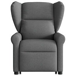 Avis vidaXL Fauteuil inclinable Gris foncé Tissu