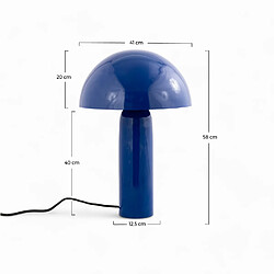 Rendez Vous Deco Lampe Enaïs en métal bleu