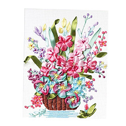 Pack 2 Ensembles Kit De Broderie De Ruban Bouquet De Fleurs Projets De Bricolage Cadeau De Mariage