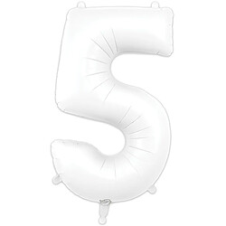 Ballon numéro 5 blanc 86 cm