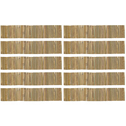 Aubry Gaspard Bordure en bambou naturel Lot de 10.