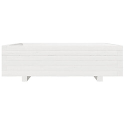 Acheter vidaXL Jardinière blanc 90x90x26,5 cm bois de pin massif