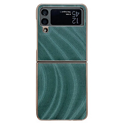 Coque en TPU + PU anti-rayures, nano électroplaqué pour votre Samsung Galaxy Z Flip4 5G - vert