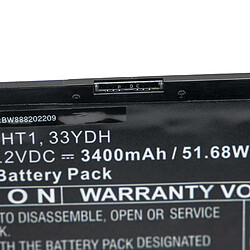 vhbw Batterie compatible avec Dell G5 5587-D1745B, G5 5587-D1745R, G5 5587-D1765B ordinateur portable Notebook (3400mAh, 15,2V, Li-ion)