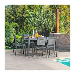 Table de jardin extensible en aluminium - 97/149 x 149 x 149 x 75 cm