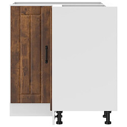 Acheter vidaXL Armoire d'angle de cuisine Lucca chêne fumé bois d'ingénierie