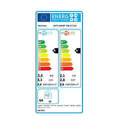 Climatiseur mobile 2600w 29m² - WP71-265WT - ELECTROLUX