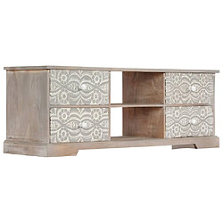 Acheter Maison Chic Meuble TV scandinave - Banc TV pour salon 120x30x40 cm Bois d'acacia massif -MN59227