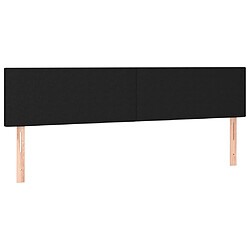 Avis vidaXL Tête de lit à LED Noir 180x5x78/88 cm Tissu