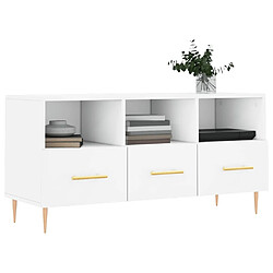 Avis Maison Chic Meuble TV scandinave - Banc TV pour salon blanc 102x36x50 cm bois d'ingénierie -MN52299