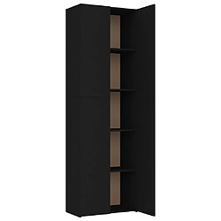 Acheter vidaXL Armoire de bureau Noir 60x32x190 cm Bois d'ingénierie