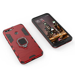 Acheter Wewoo Coque Housse de protection antichoc PC + TPU pour HuHonor 7A, avec support d'anneau magnétique (rouge)