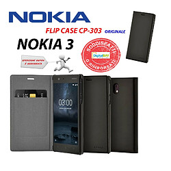 Nokia Slim Flip Cover CP-303 coque de protection pour téléphones portables Folio porte carte Noir