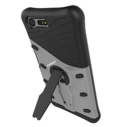 Wewoo Coque renforcée argent pour Sony Xperia X Compact résistant aux chocs 360 degrés Spin Tough Armure TPU + PC combinaison étui avec support pas cher