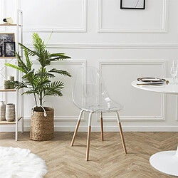 Acheter The Home Deco Factory Chaises scandinave Phenix en plastique et métal - Transparent