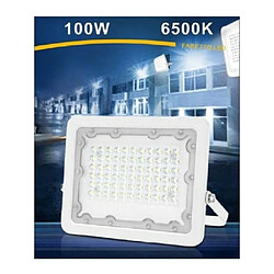 Tradex LED 100 WATT ULTRA SLIM BLANC EXTÉRIEUR IP65 LUMIÈRE FROIDE NATURELLE FS100W-B