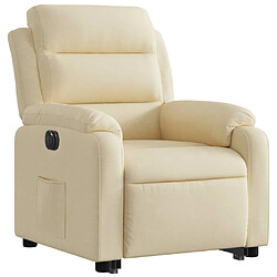 Avis Maison Chic Fauteuil Relax pour salon, Fauteuil inclinable électrique crème tissu -GKD69628