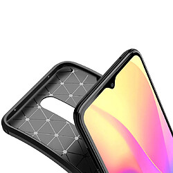 Wewoo Coque Souple Pour Xiaomi Redmi 8 TPU Antichoc Texture Fibre de Carbone Bleu pas cher