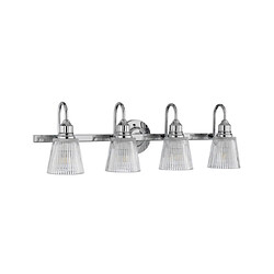 Elstead Lighting Applique murale salle de bains Addison Verre transparent,acier Chrome poli