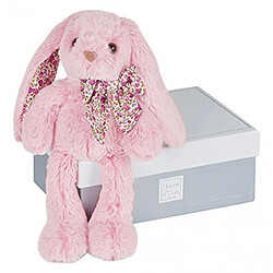 Histoire d'Ours Copains calins - lapin rose 40 cm