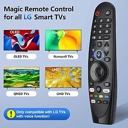 SANAG Telecommande Pour Lg-Smart-Tv,Universelle Pour Telecommande Magic Mr19Ba Mr20Ga Mr21Ga Mr22Ga Mr23Ga,Convient Pour Lg Uhd Oled Qned Nanocell 4K 8K Smart Tv,Avec Pointeur Et Fonction Vocale