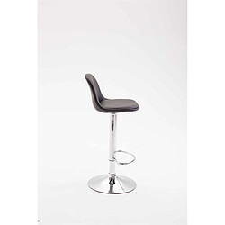 Avis Decoshop26 Tabouret de bar avec repose-pieds design moderne synthétique noir et métal 10_0000147