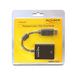 Lancom Systems Adaptateur DisplayPort vers VGA DELOCK 61848 Noir