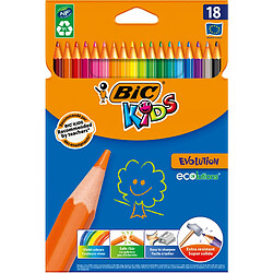 BIC KIDS Crayons de couleur Evolution ECOlutions, étui en ()