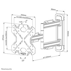 Support de TV Neomounts WL40S-850BL12 55" 40 kg