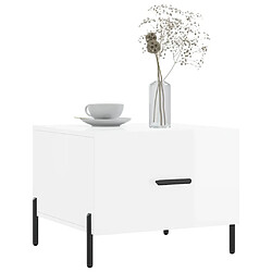 Avis Maison Chic Lot de 2 Tables basses,Table Console pour salon blanc brillant 50x50x40cm bois d'ingénierie -MN50283