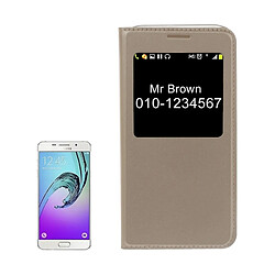 Wewoo Housse Étui or pour Samsung Galaxy A5 2017 / A520 Litchi Texture Horizontal Flip PU en cuir avec ID d'affichage de l'appel