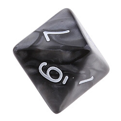 10pcs Dés 8 Faces Dés Polyédriques D8 Pour Les Jeux De Table De Fête Noir pas cher