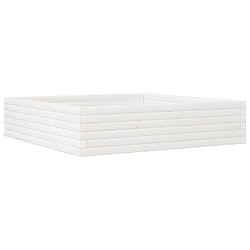 vidaXL Jardinière blanc 100x100x23 cm bois de pin massif